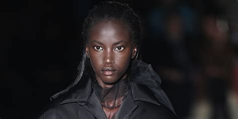 first black model for prada|A Black Model Opened The Prada Show For The First Time .